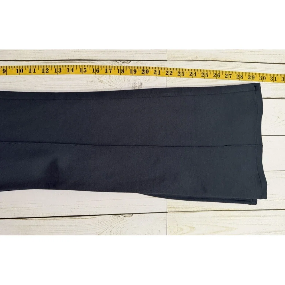 DG2 By Diane Gilman Wide Elastic Waist Flare Knit Pants Leggings Sz Sm Blue/Gray - Picture 6 of 8